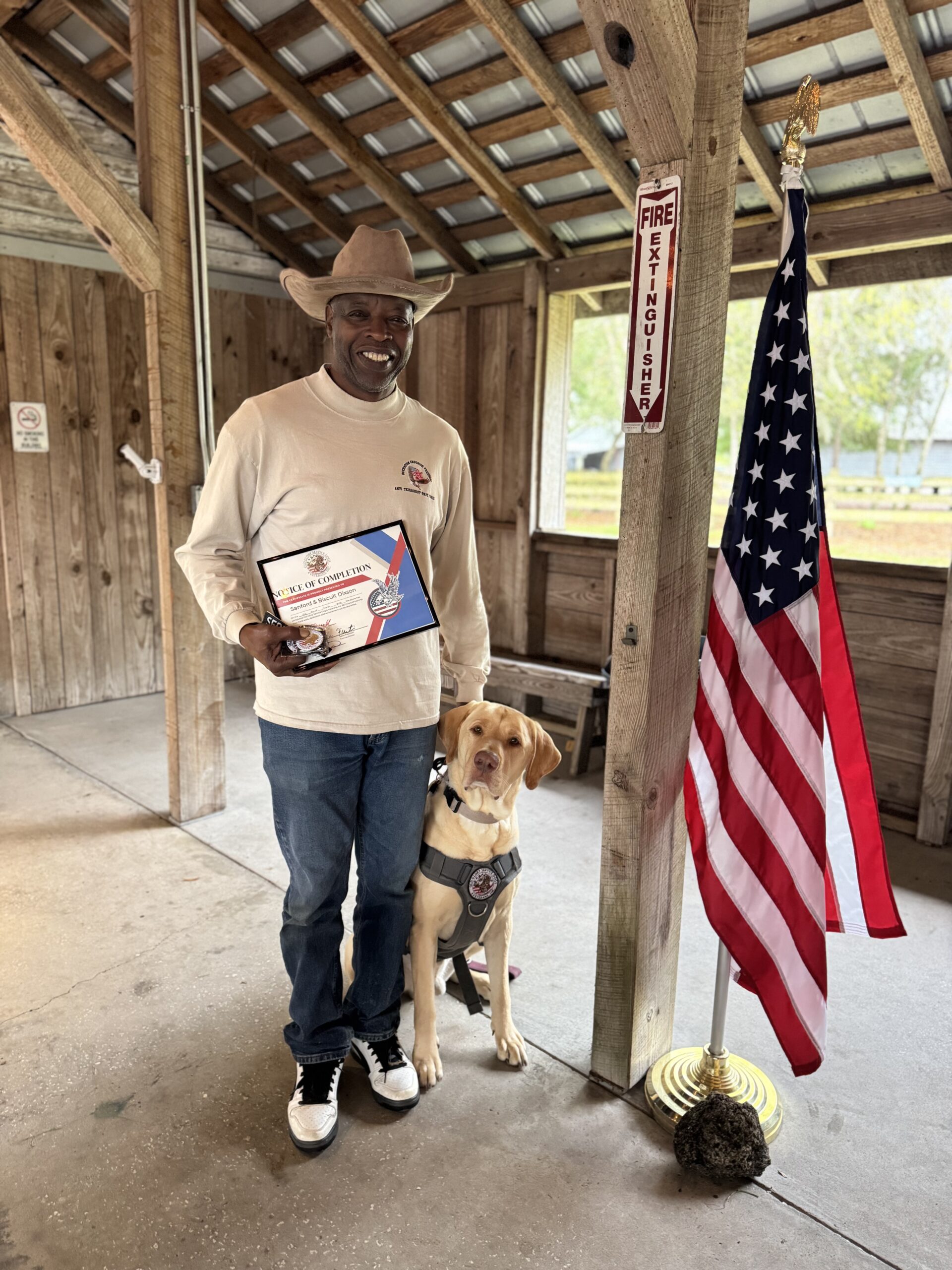 Sanford and Biscuit, Old Glory service dog team