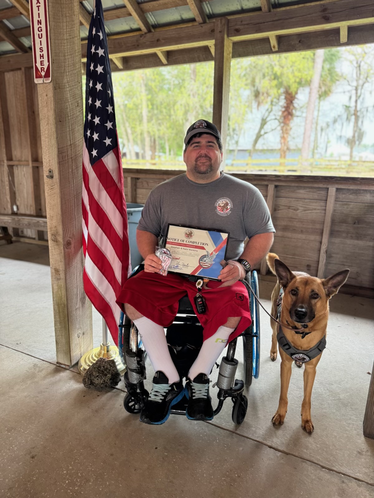 Stephen and Nala, Old Glory service dog team